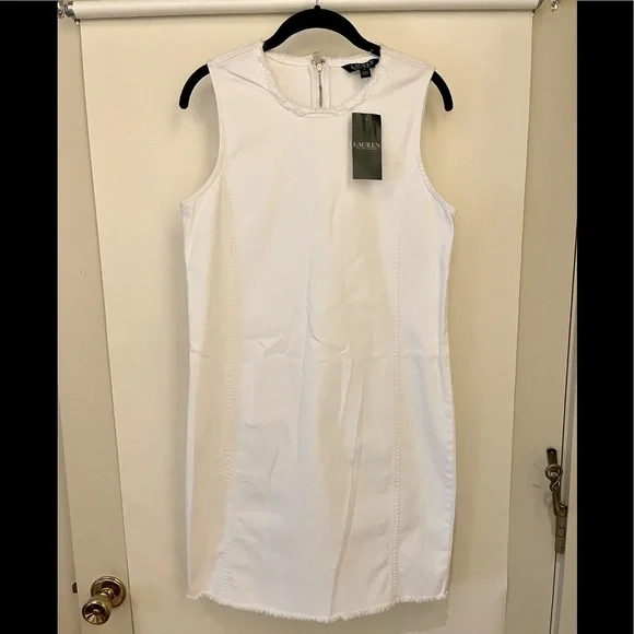 Ralph Lauren | Dresses | Nwt Ralph Lauren White Denim Dress Size 6 |  Poshmark
